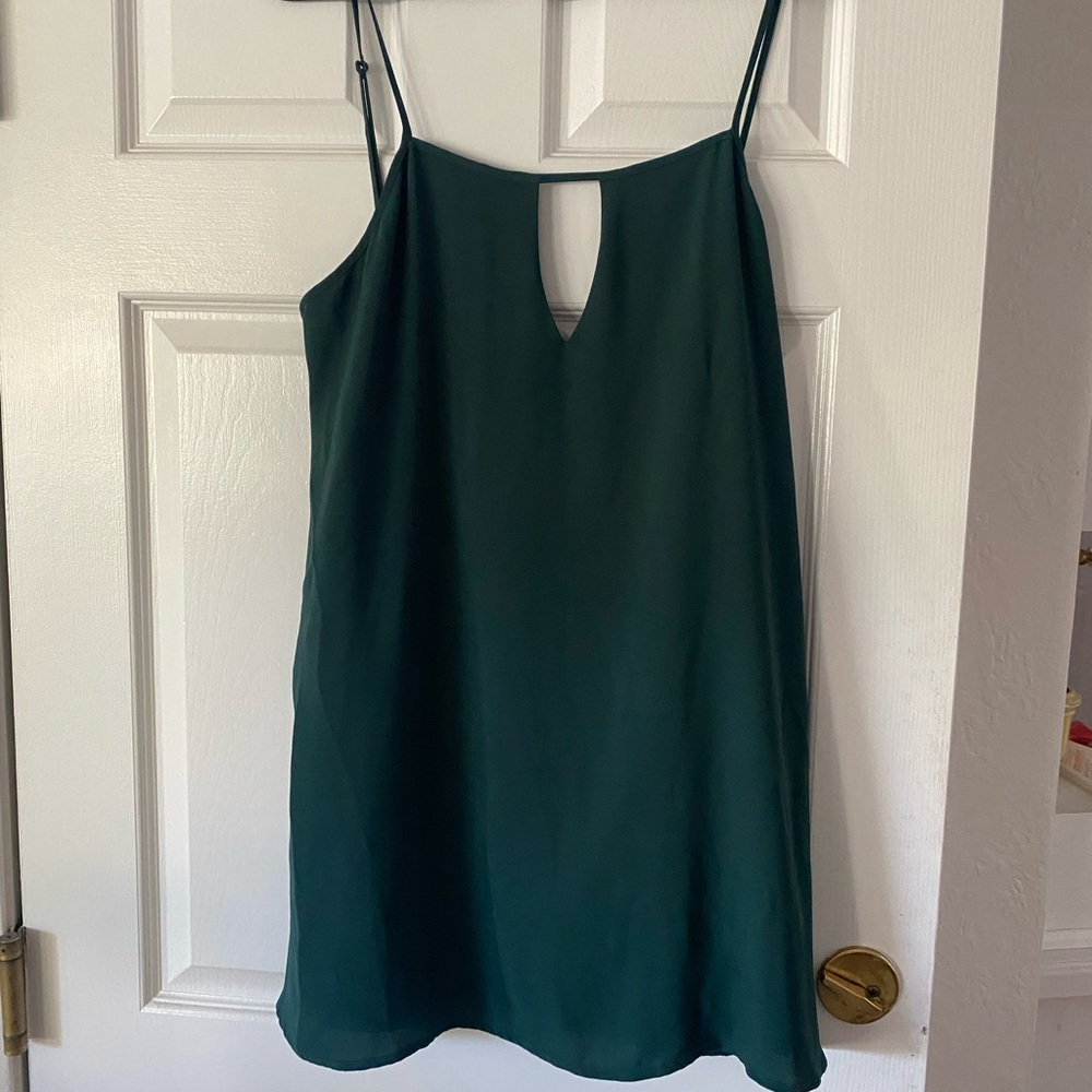 Green mini dress